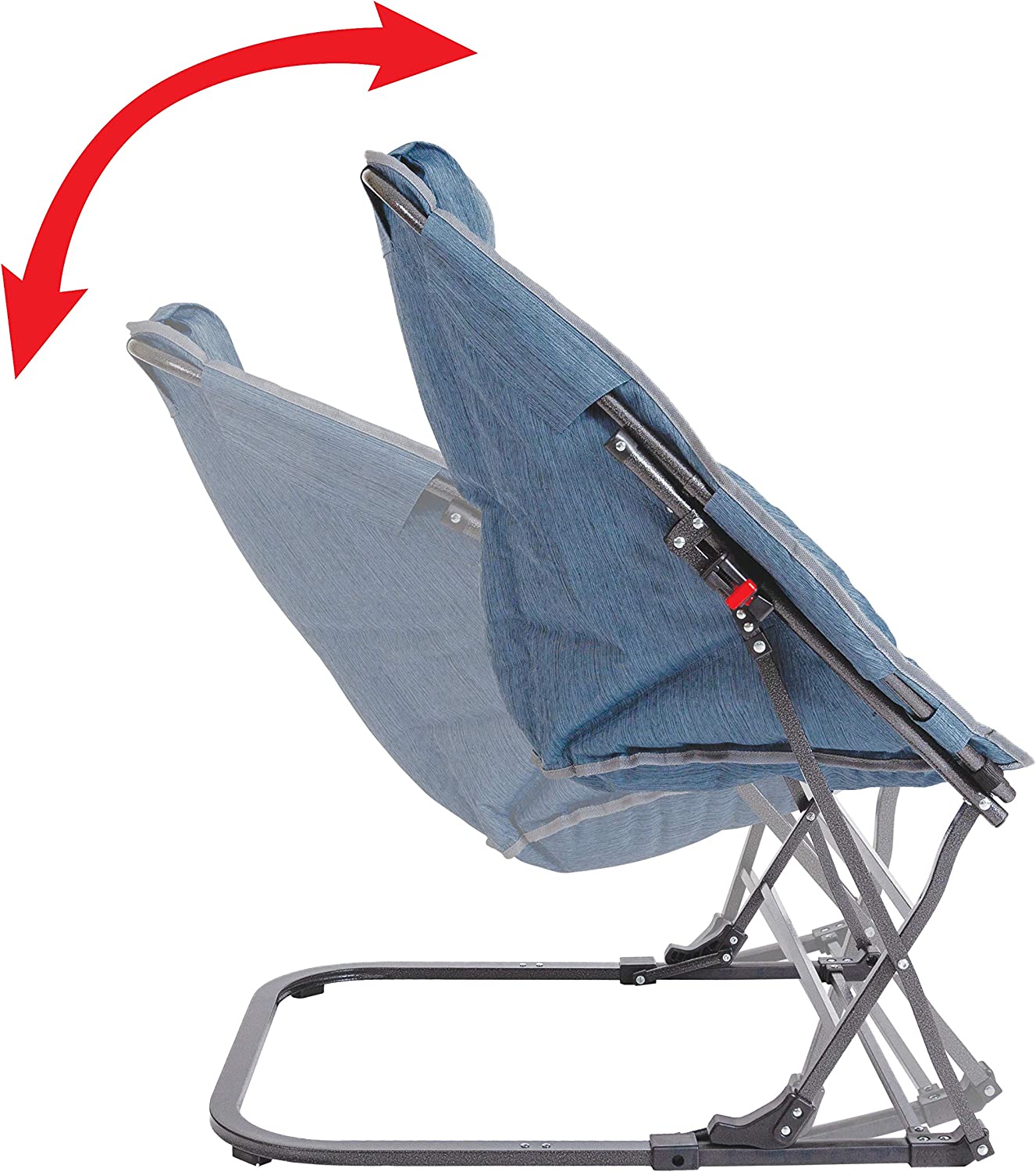 Mac Sports Diamond Rocker Chair. Steel Blue