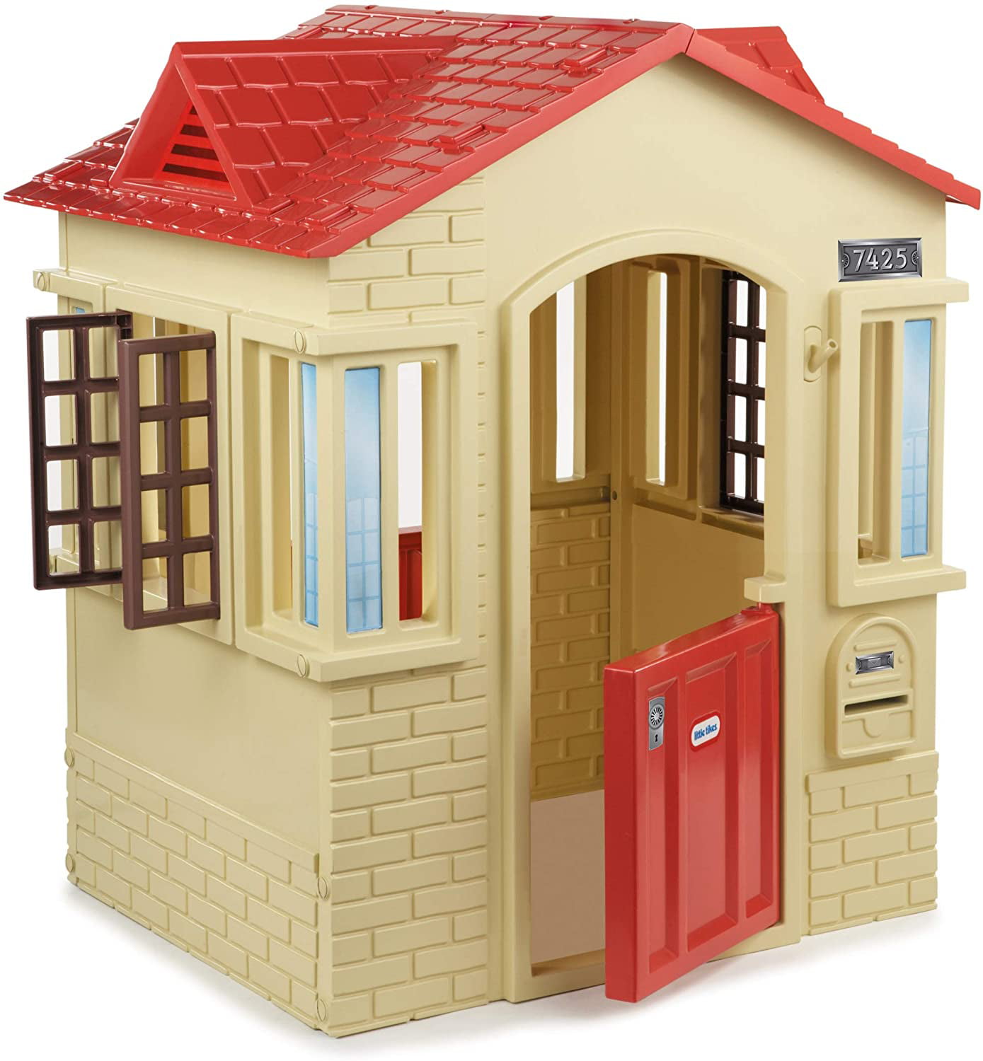 Little Tikes Cape Cottage Playhouse with Working Doors. Windows. and Shutters - Tan