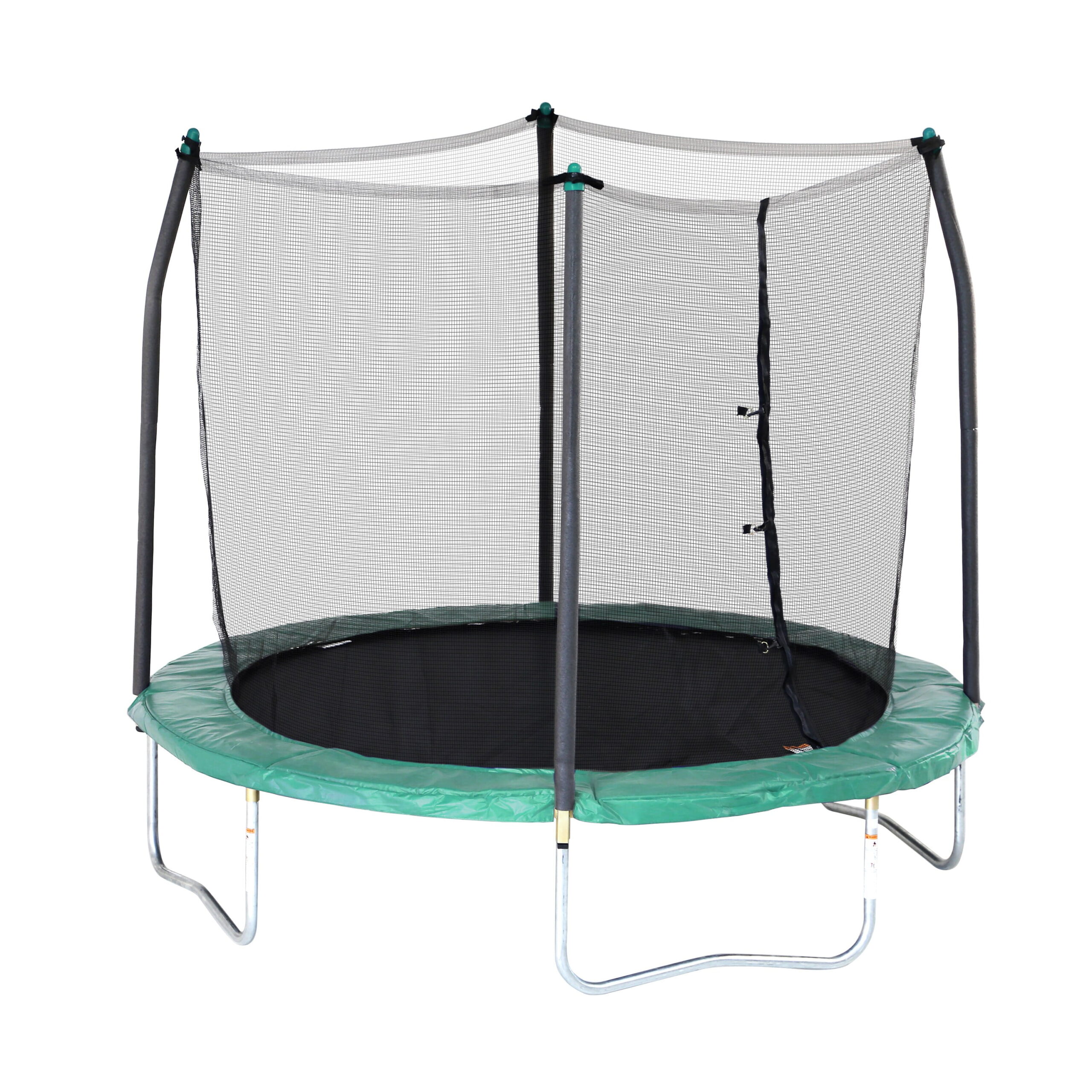 Skywalker Outdoor Kids 8′ Round Trampoline with Safety Net Enclosure. Green