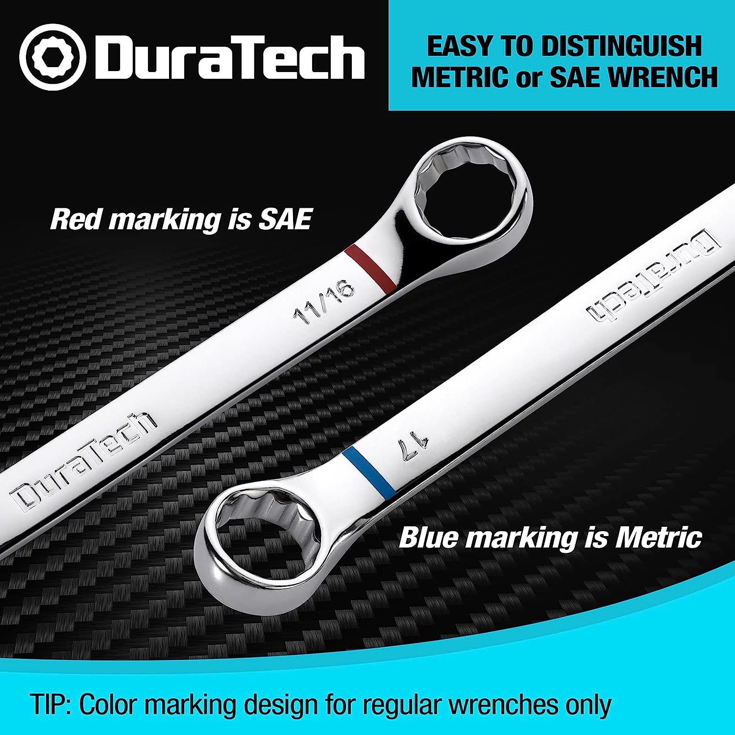 DURATECH 52-Piece Combination Wrench Set. 32PCS Combo Wrench Set & 20PCS Stubby Wrench Set. SAE & Metric. CR-V Steel. with Rolling Pouch