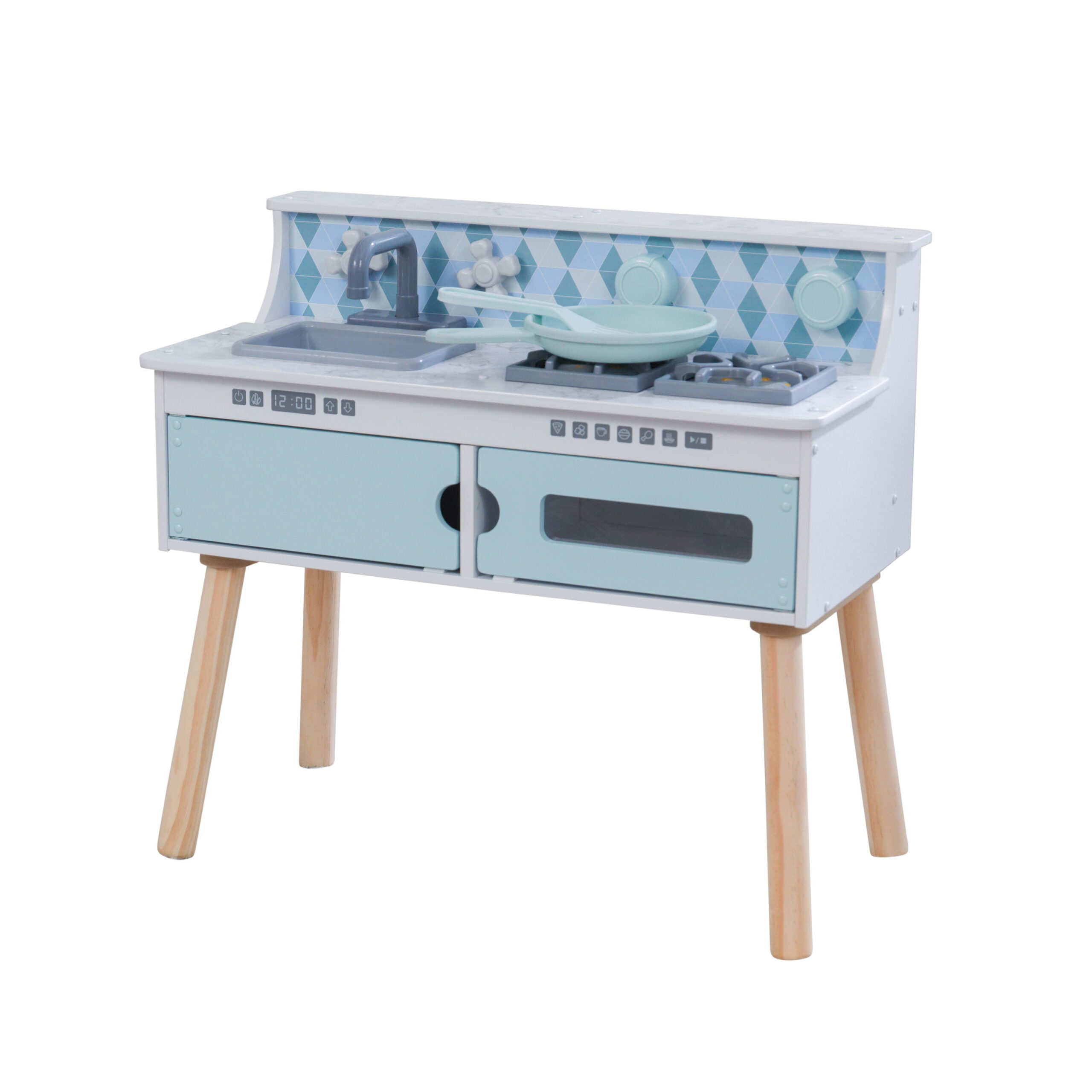 KidKraft Play & Put Away Wooden Tabletop Kitchen for Toddlers with Removable Legs