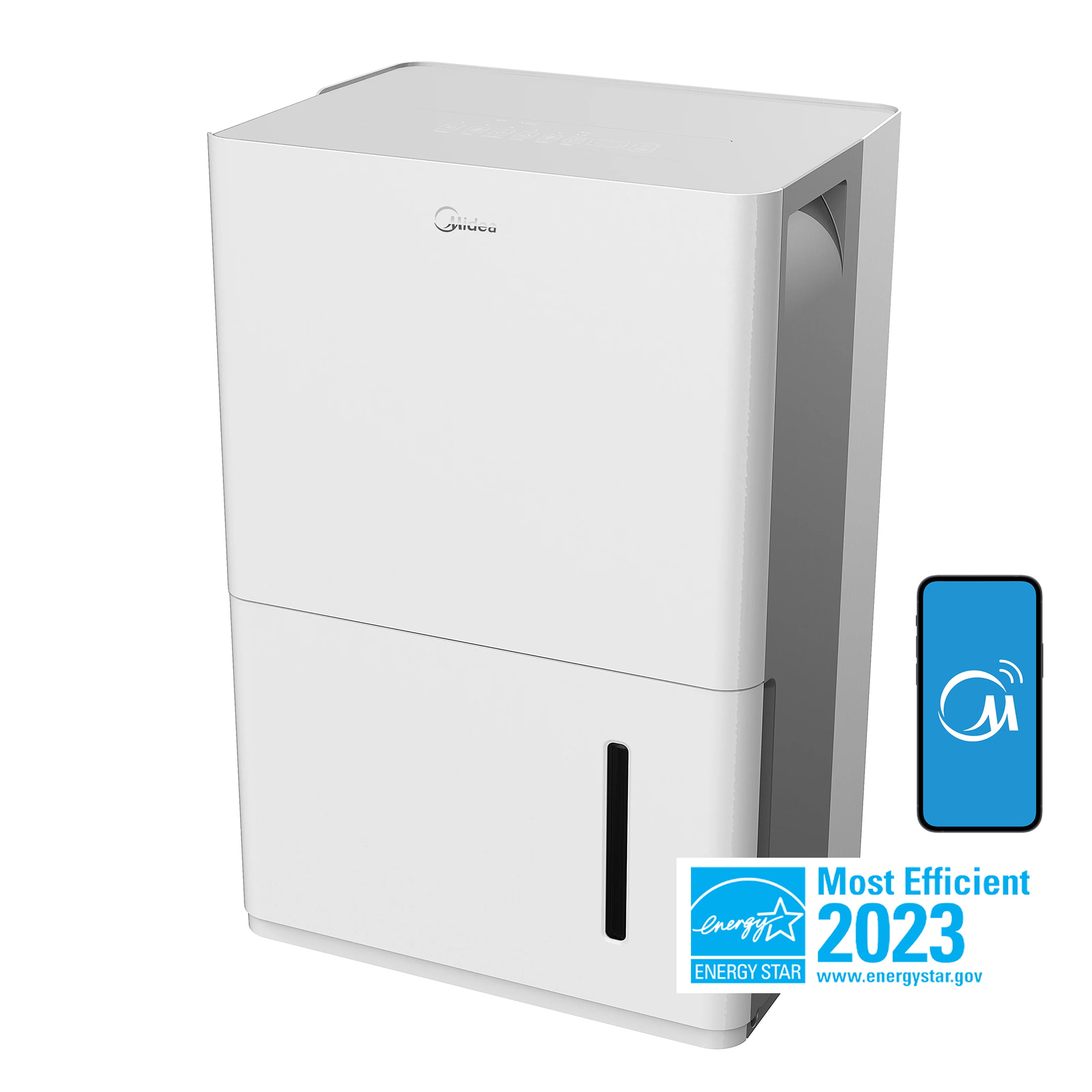 Midea 22-Pint Energy Star Smart Dehumidifier for Damp Rooms. White. MAD22S1WWT