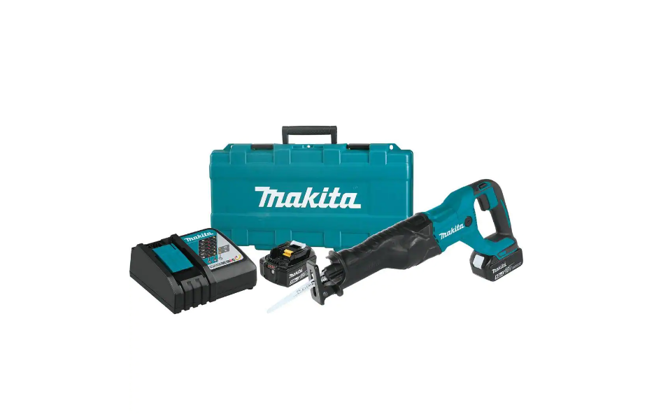 Makita XRJ04T 18-Volt 5.0Ah LXT Lithium-Ion Cordless Reciprocating Saw Kit