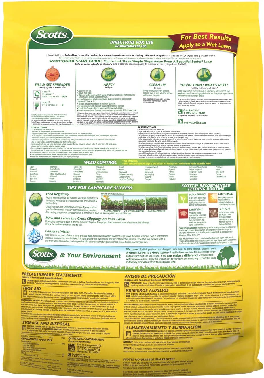 Scotts  Turf Builder 14.29-lb 5000-sq ft 28-0-3 All-purpose Weed Feed Weed Control Fertilizer
