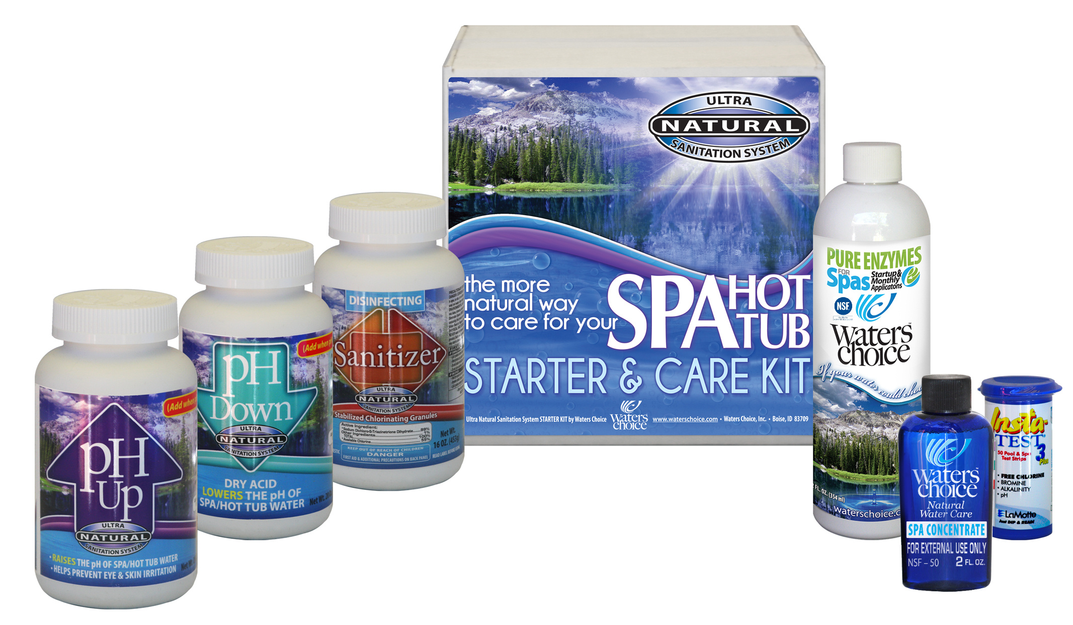 Waters Choice Spa Start Up and Maintenance Kit 7 Month All-Natural Enzyme Supply