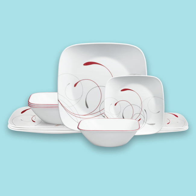Corelle Splendor. Square. 12 Piece. Dinnerware Set