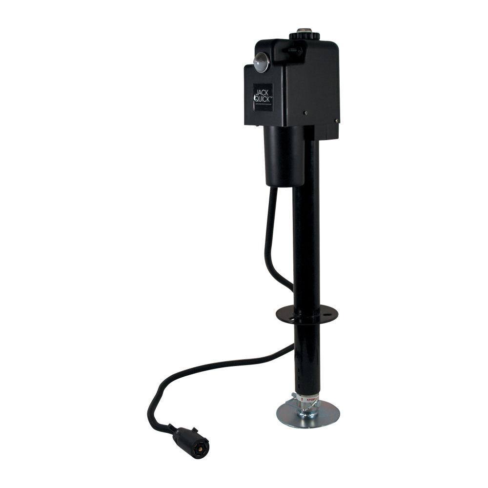 Quick Products JQ-3500B-7P 3500 Electric Tongue Jack with 7 Way Plug in Black
