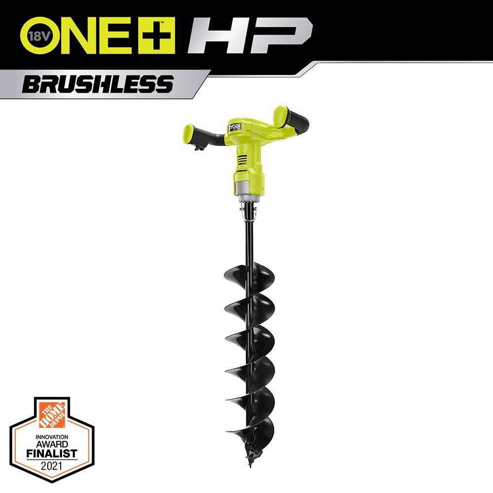 RYOBI P2903BTLVNM ONE+ HP 18V Brushless Cordless Earth Auger with 6 in. Bit Included (Tool Only)