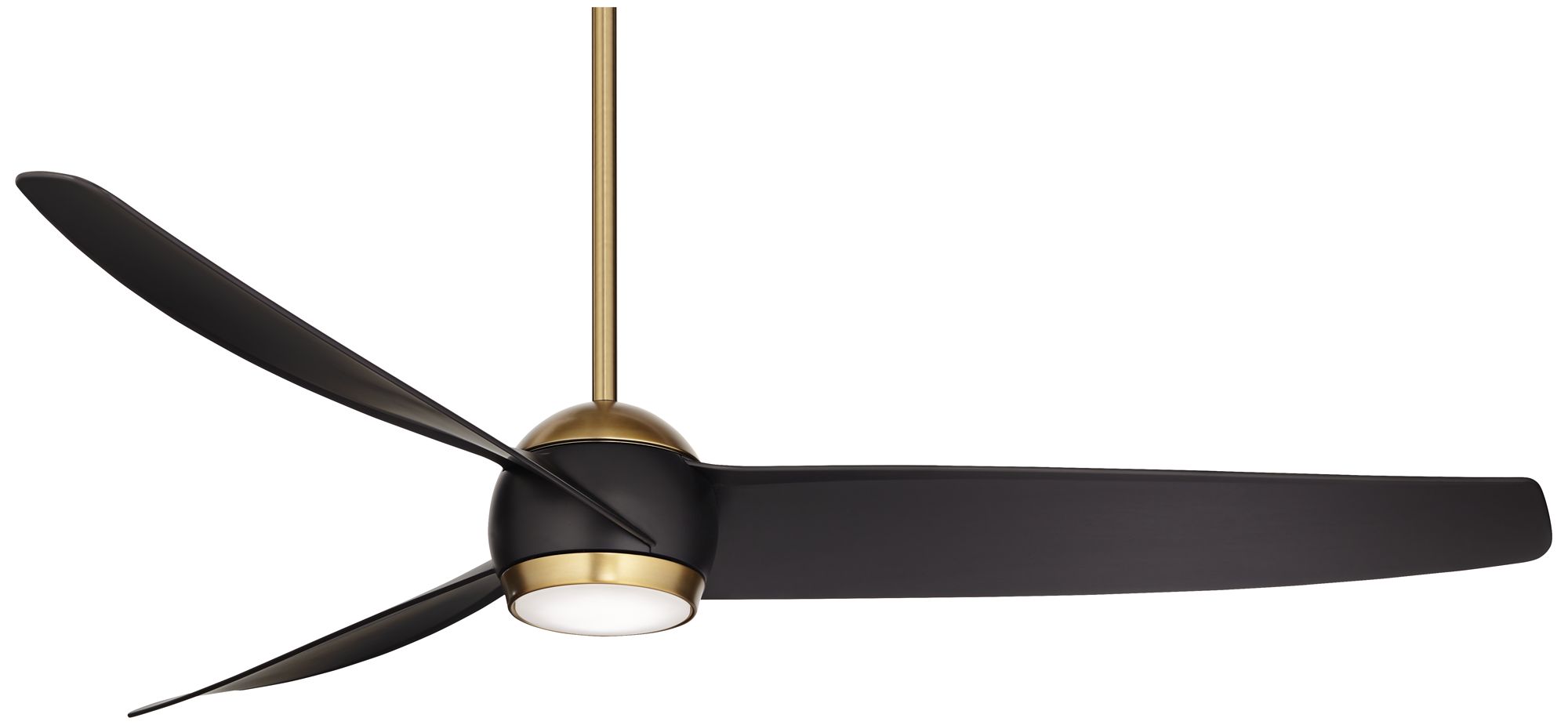 60″ Possini Euro Design Modern Indoor Ceiling Fan with Dimmable LED Light Remote Control Warm Brass Black for Living Room Kitchen