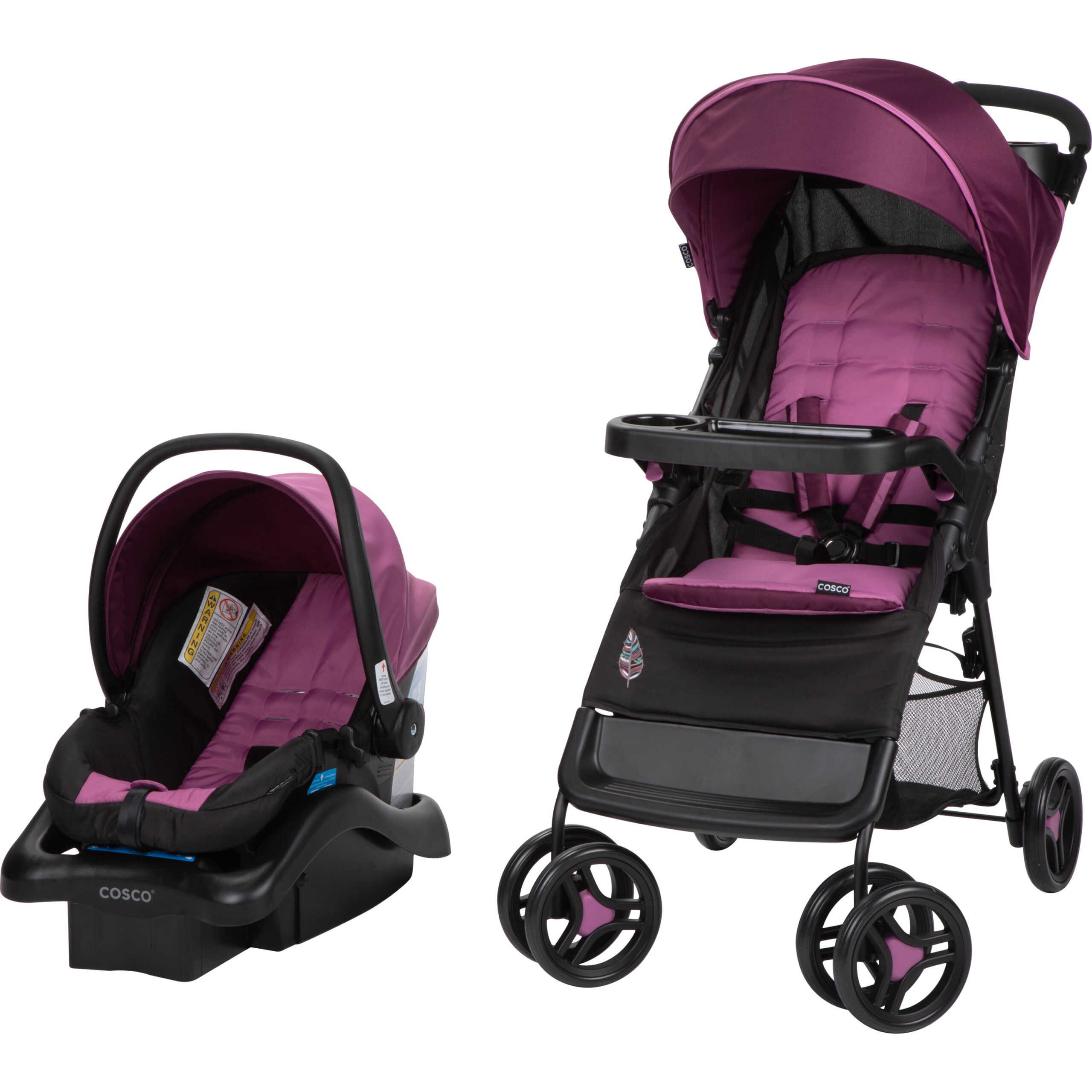 Cosco Lift & Stroll DX Travel System. Free Spirit Purple