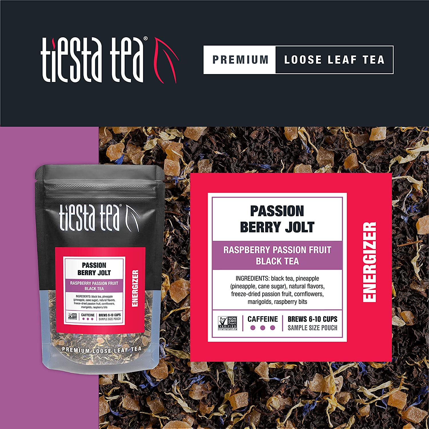 Tiesta Tea Loose Leaf Black Tea Gift Set. 4 Piece Set