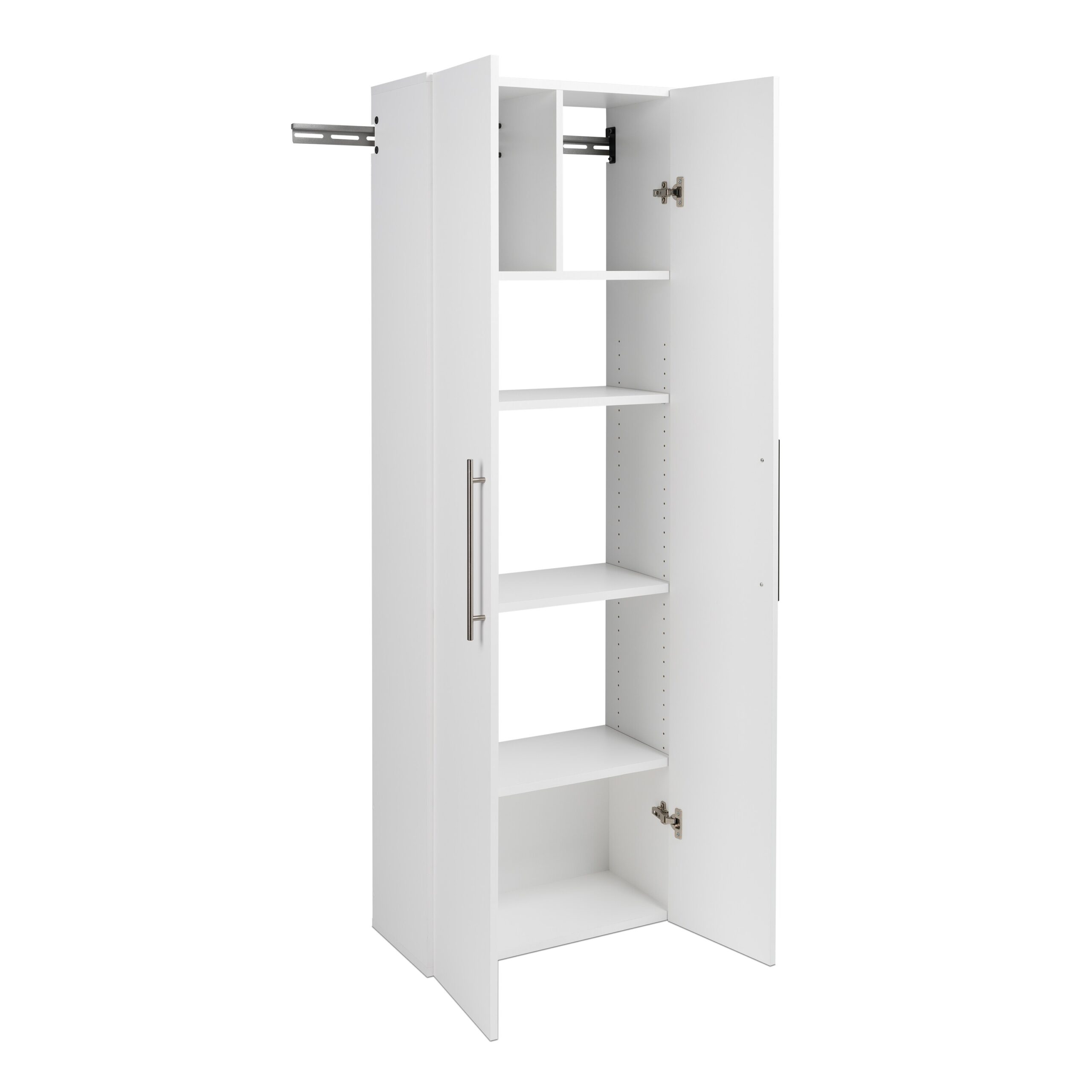 Prepac HangUps 24-in W x 72-in H Wood Composite White Wall-mount Utility Storage Cabinet