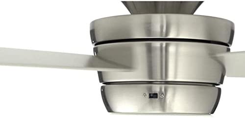 Harbor Breeze  Mazon 44-in Brushed Nickel LED Indoor Flush Mount Ceiling Fan with Light Remote (3-Blade)