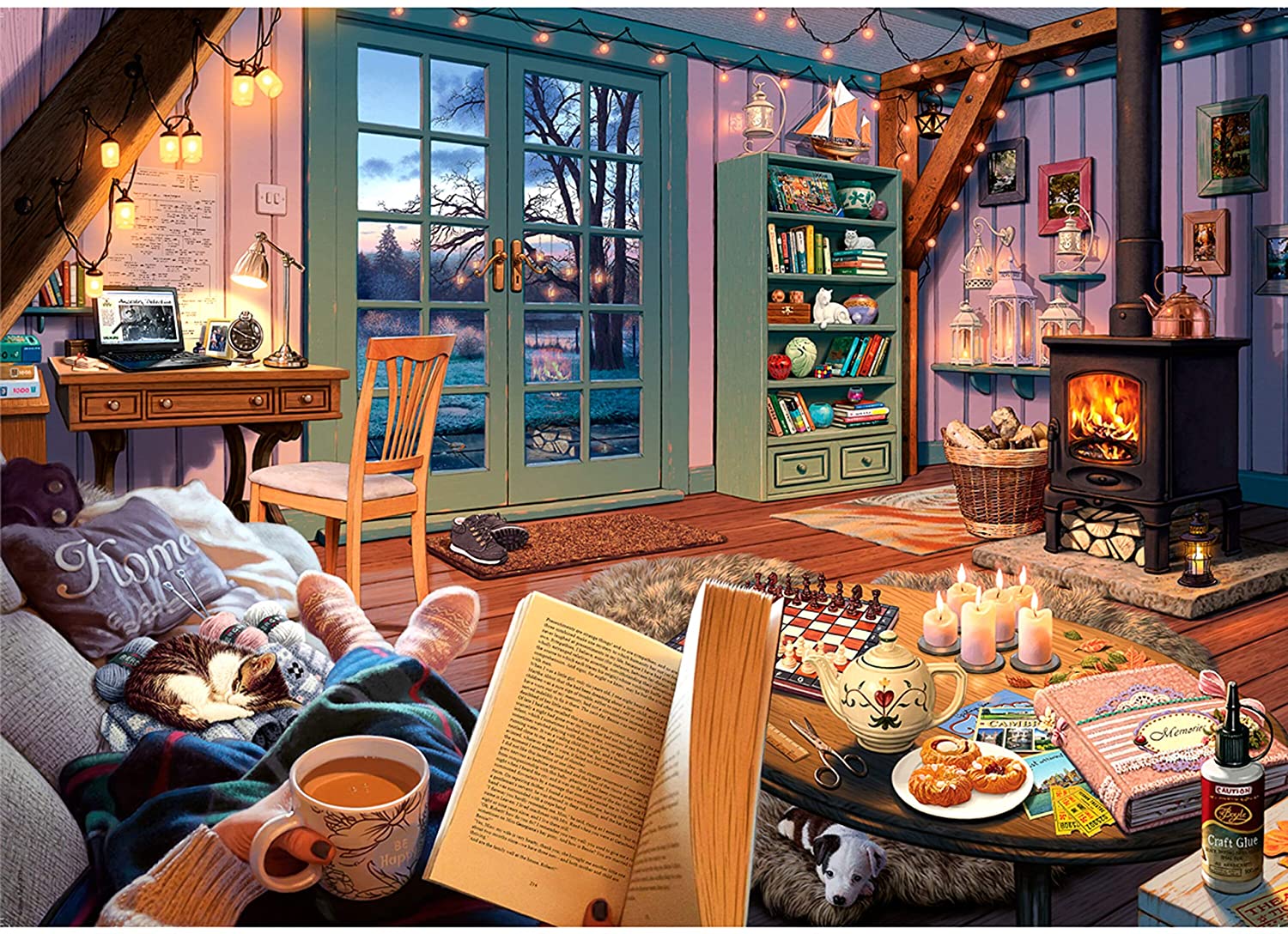 Ravensburger Cozy Retreat 500 Piece Large Format Jigsaw Puzzle for Adults