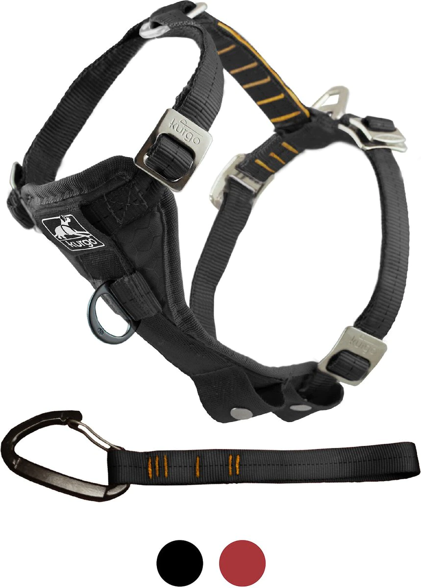 Kurgo Tru-Fit Enhanced Strength Crash Tested Smart Car Dog Harness. X-Large. Black