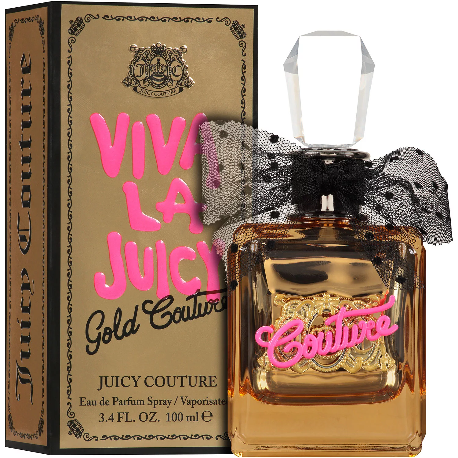 Juicy Couture Viva La Juicy Gold Couture Eau De Parfum Spray for Women. 3.4 fl oz