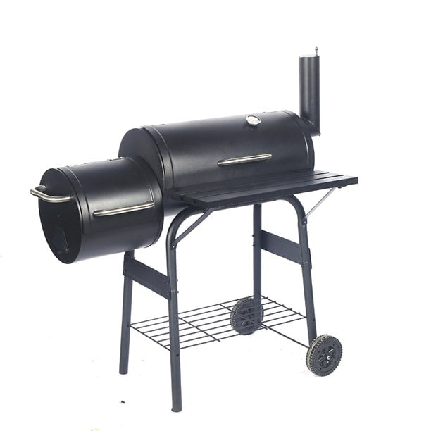 AEDILYS 27 inch Charcoal Barrel Grill with Offset Smoker