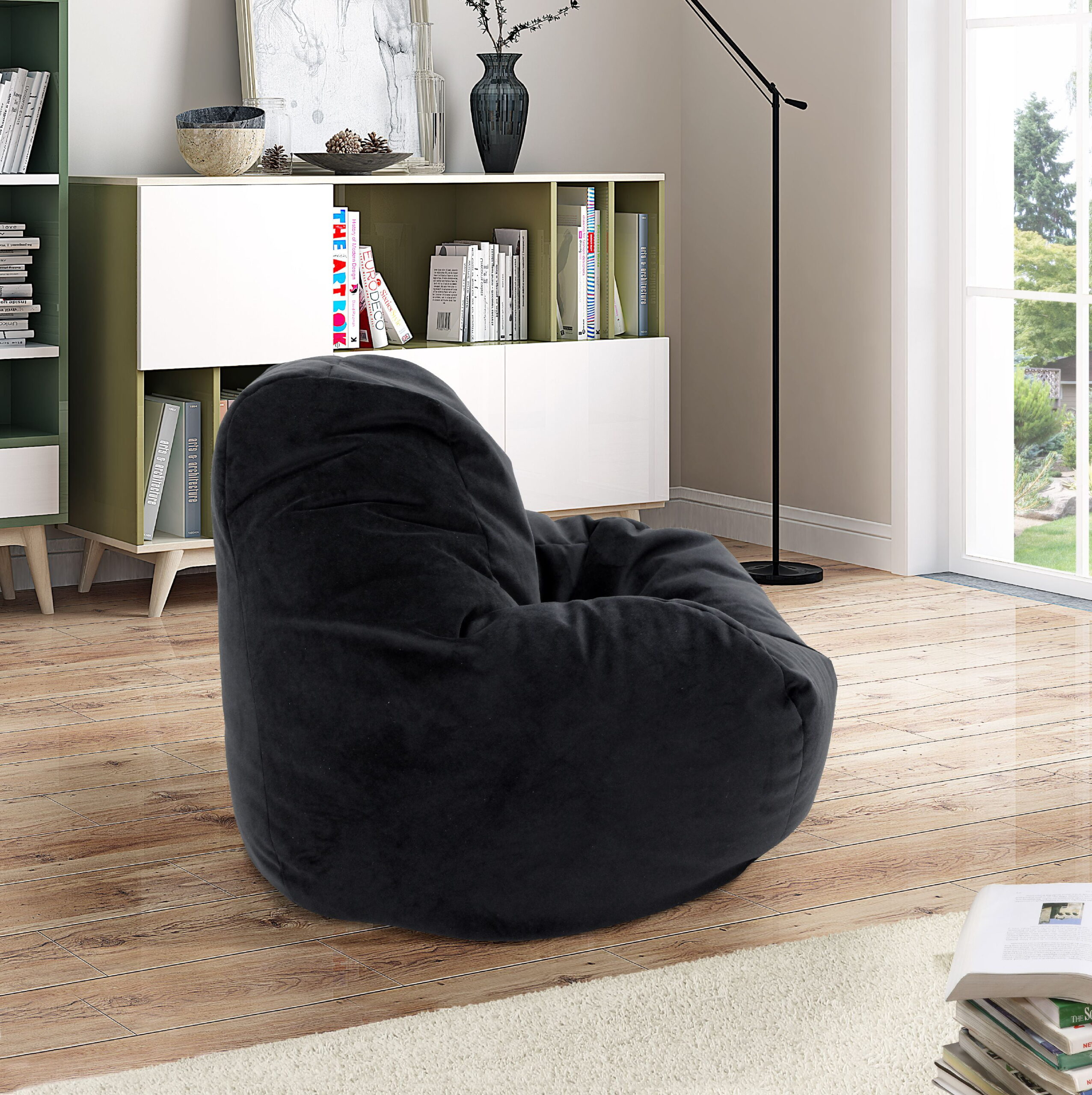 Mainstays Bean Bag Chair. Black