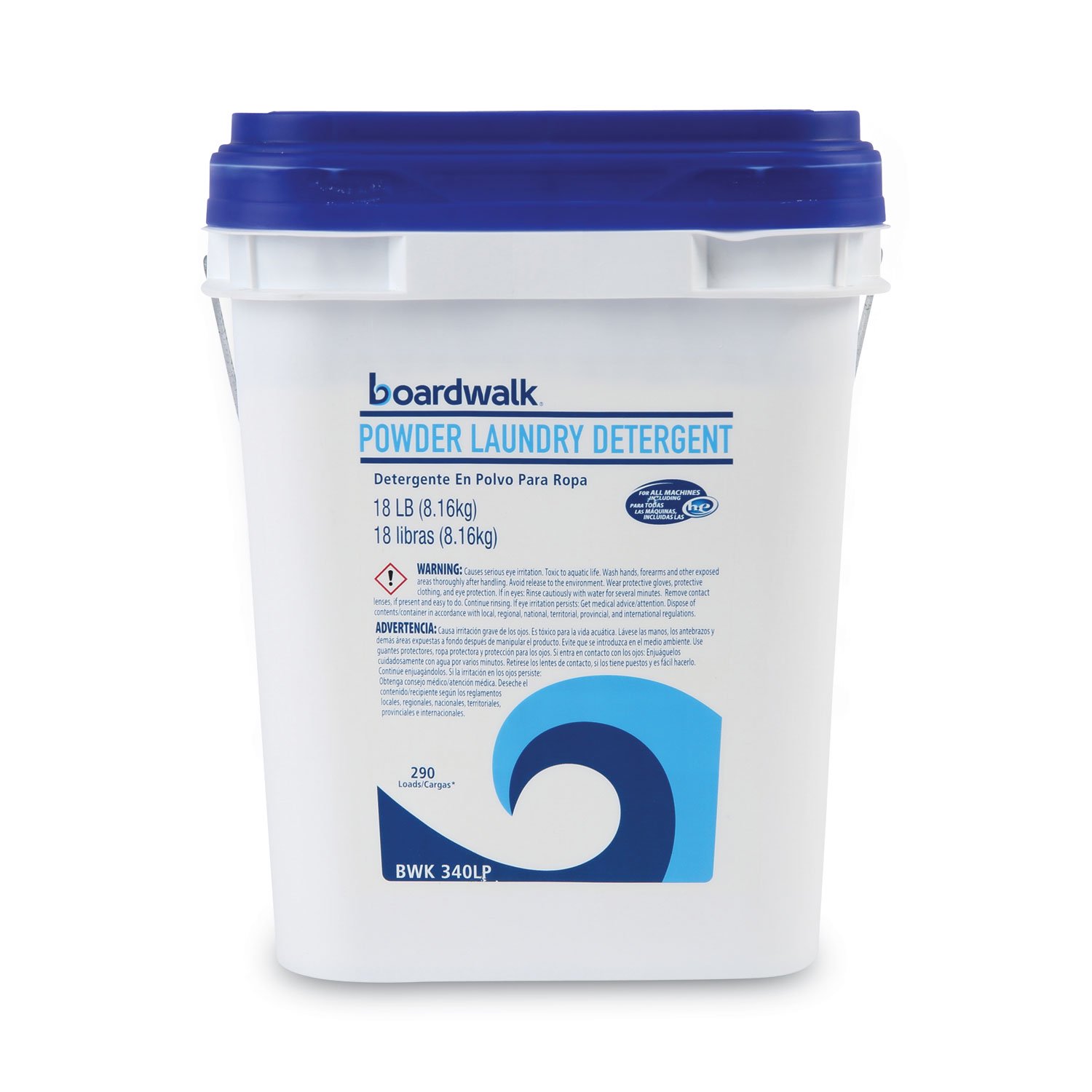 Boardwalk BWK340LP Laundry Detergent Powder. Crisp Clean Scent. 18 Lb Pail