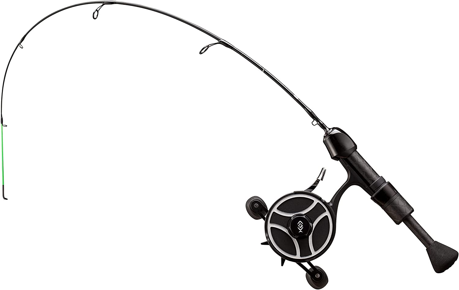 13 Fishing Snitch Pro Ghost Inline Ice Fishing Combo. 29 Inches (Right Hand Retrieve)