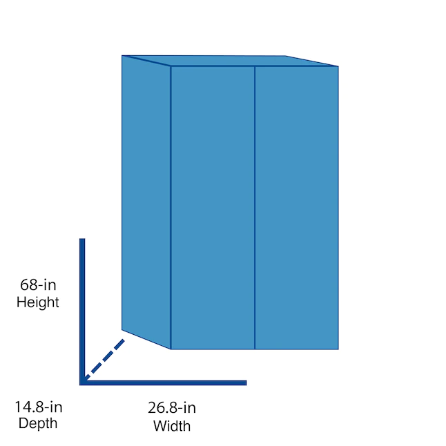 Keter 248857 Utility cabinet Plastic Freestanding Garage Cabinet in Gray (26.8-in W x 68-in H x 14.8-in D)