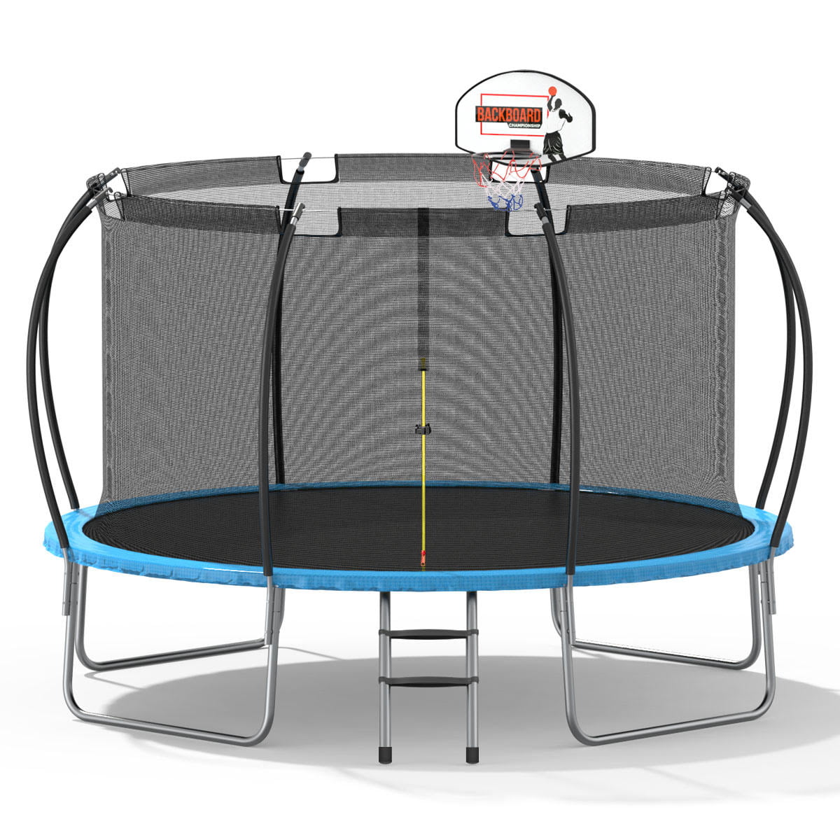 Nazhura Trampoline 12 ft with Enclosure and Basketball Hoop. 1300lbs Capacity
