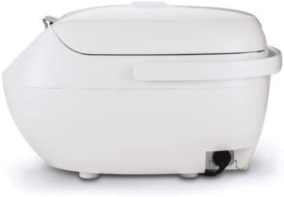 TIGER JBV-A10U 5.5-Cup (Uncooked) Micom Rice Cooker with Food Steamer Basket. White