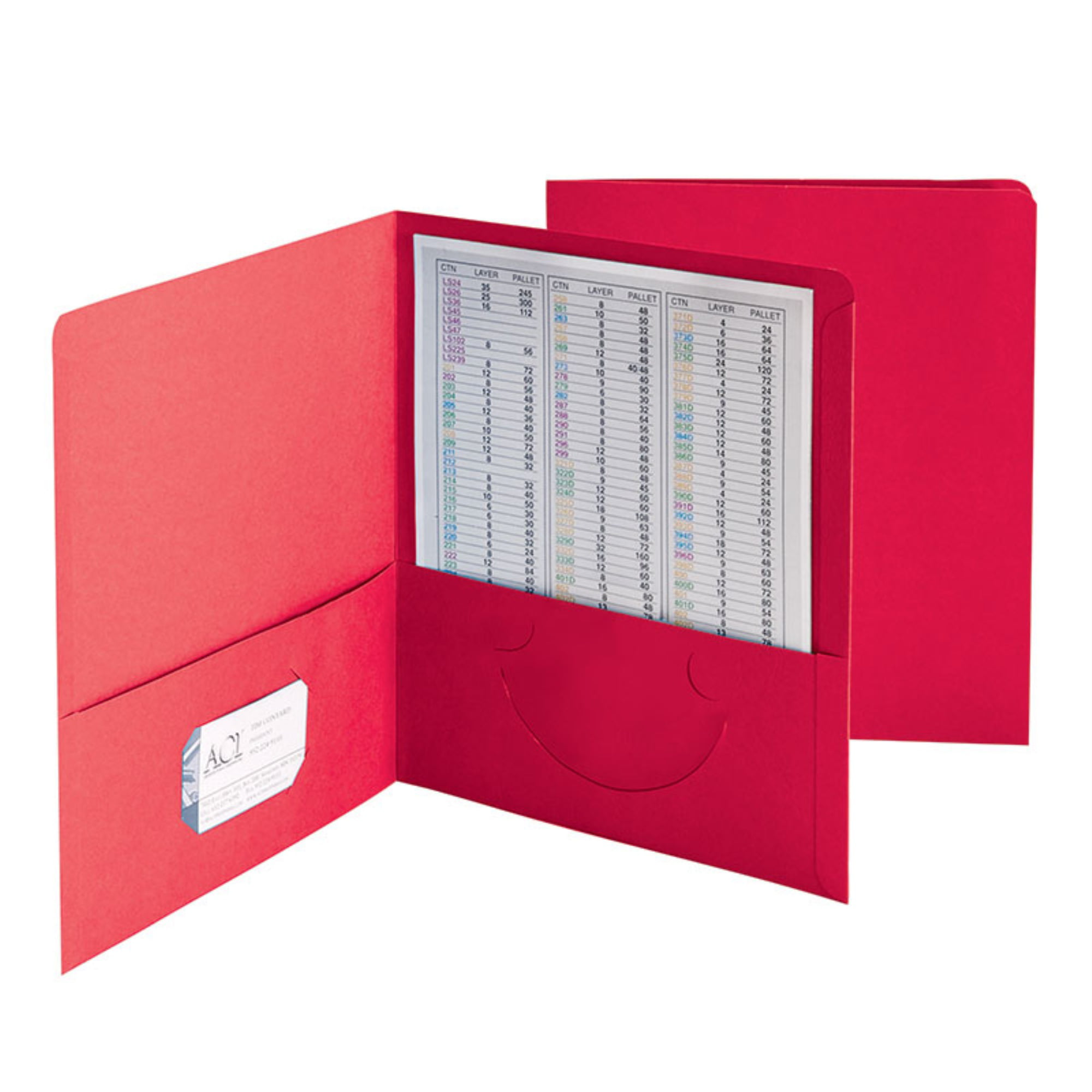 Smead Two-Pocket Folder. Textured Paper. 100-Sheet Capacity. 11 X 8.5. Red. 25/box Bundle of 5 Boxes