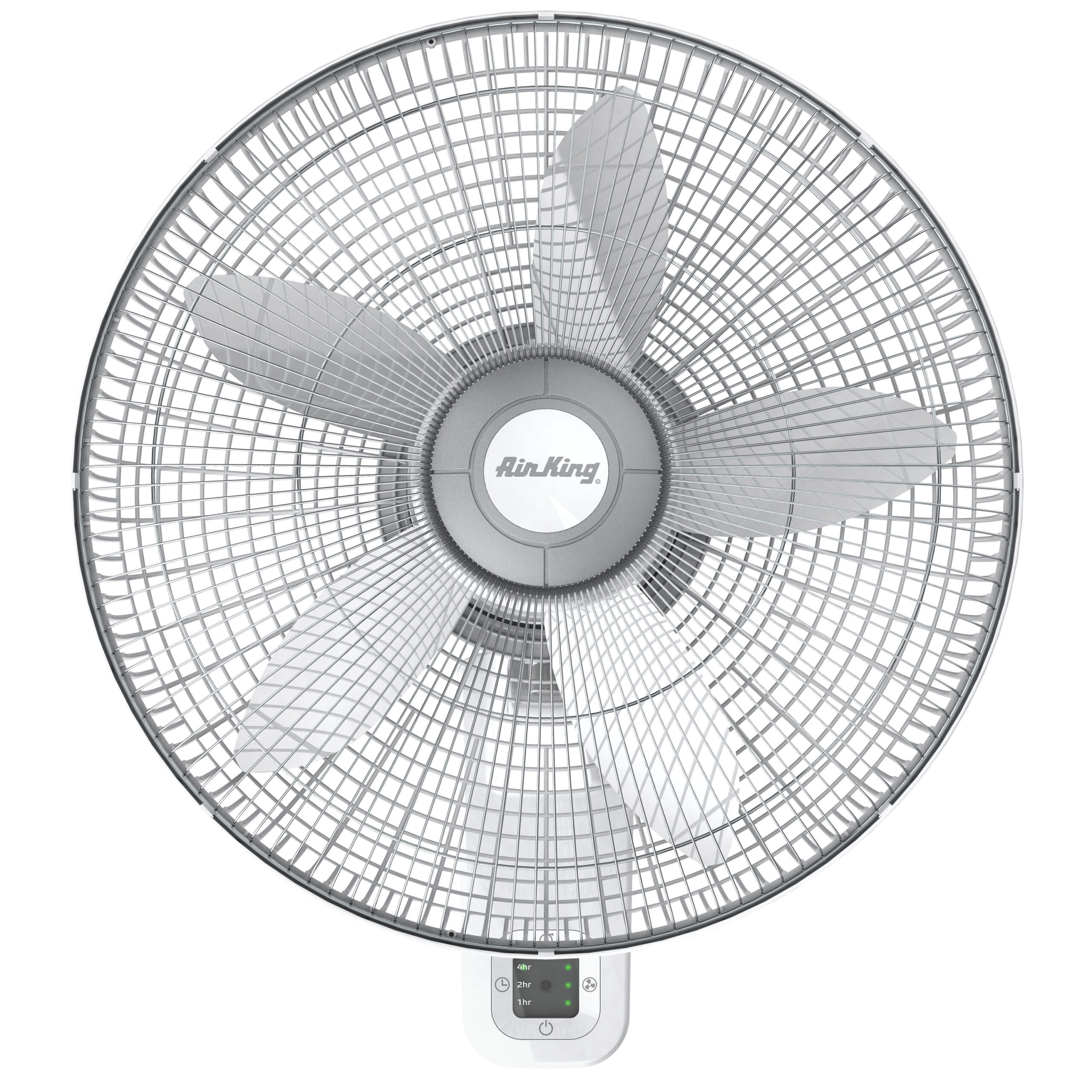 Air King 9850 18″ Wall Mount Fan. Oscillating. 3 Speeds. 120V AC. Remote Control