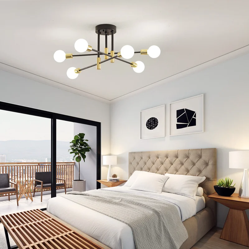 George Oliver Sevin 6 - Light 25.2” Sputnik Cylinder Flush Mount