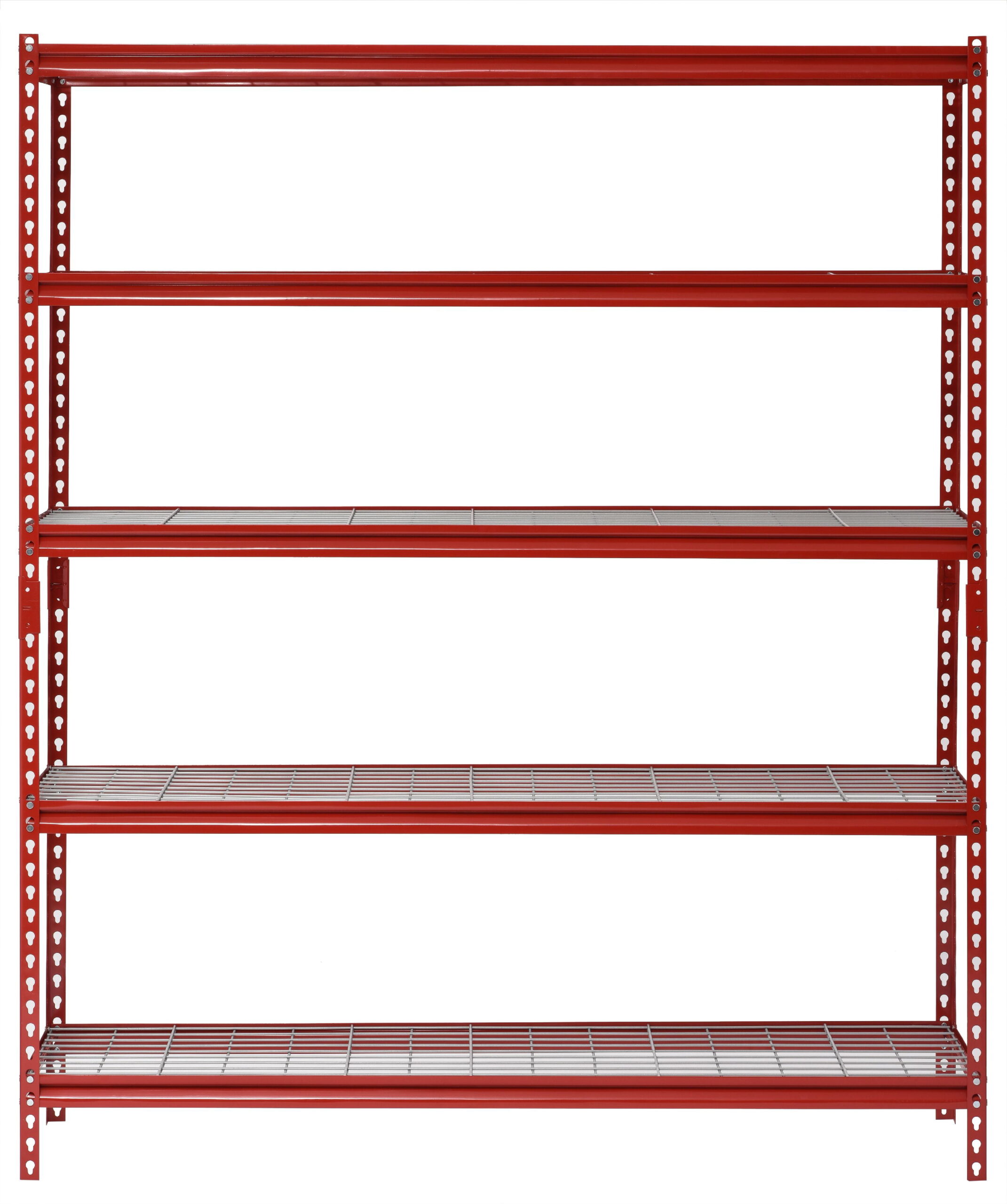 Muscle Rack Red 60″W x 24″D x 72″H 5-Shelf Steel Shelf Unit