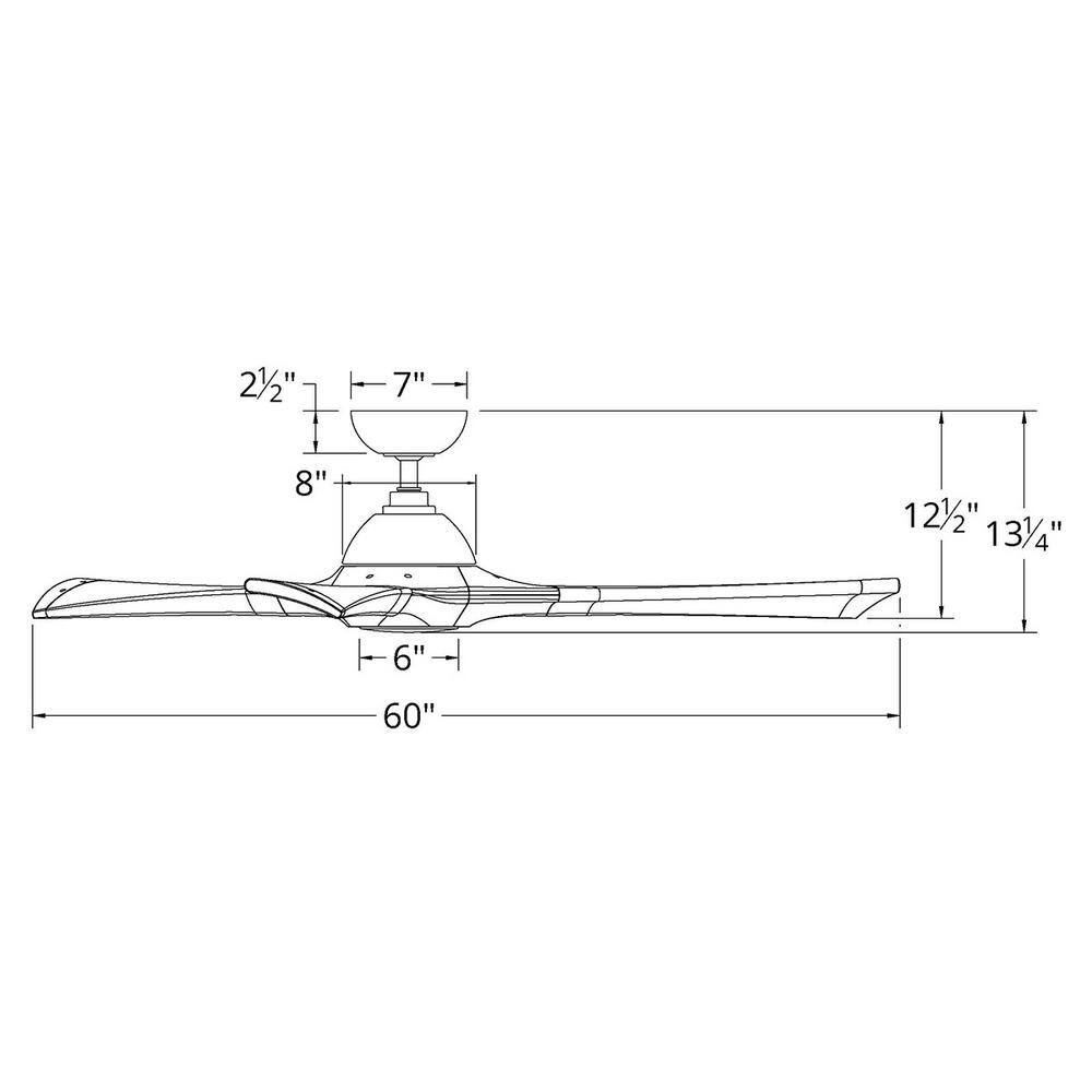 Modern Forms  Woody 60 in. LED Indoor/Outdoor Graphite 3-Blade Smart Ceiling Fan with 3000K Light Kit and Wall Control