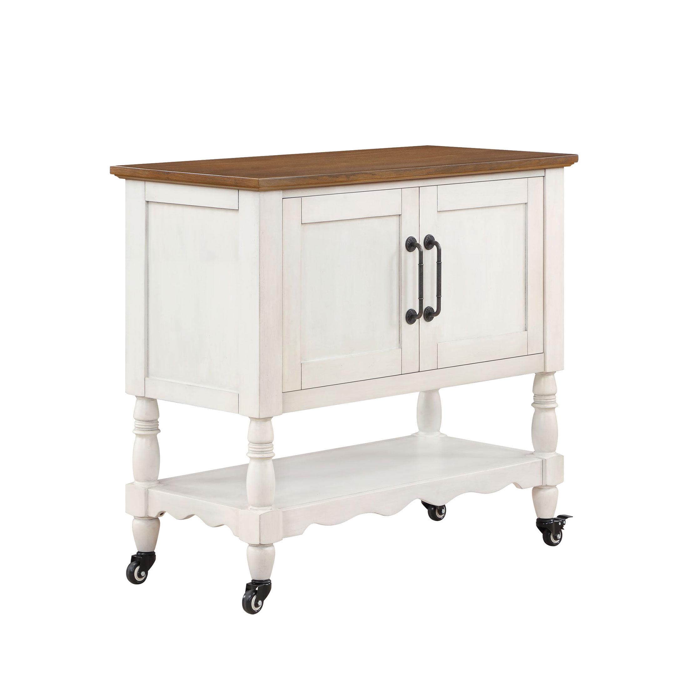The Pioneer Woman Two-Tone Kitchen Cart. White