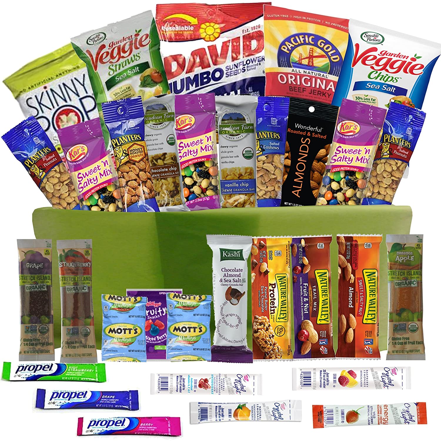 Healthy Snacks Care Package Gift Basket - 32 Health Food Snacking Choices