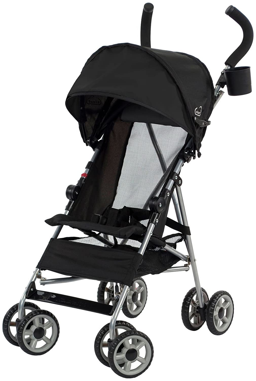 Kolcraft Cloud Lightweight Umbrella Stroller with Large Sun Canopy. Black
