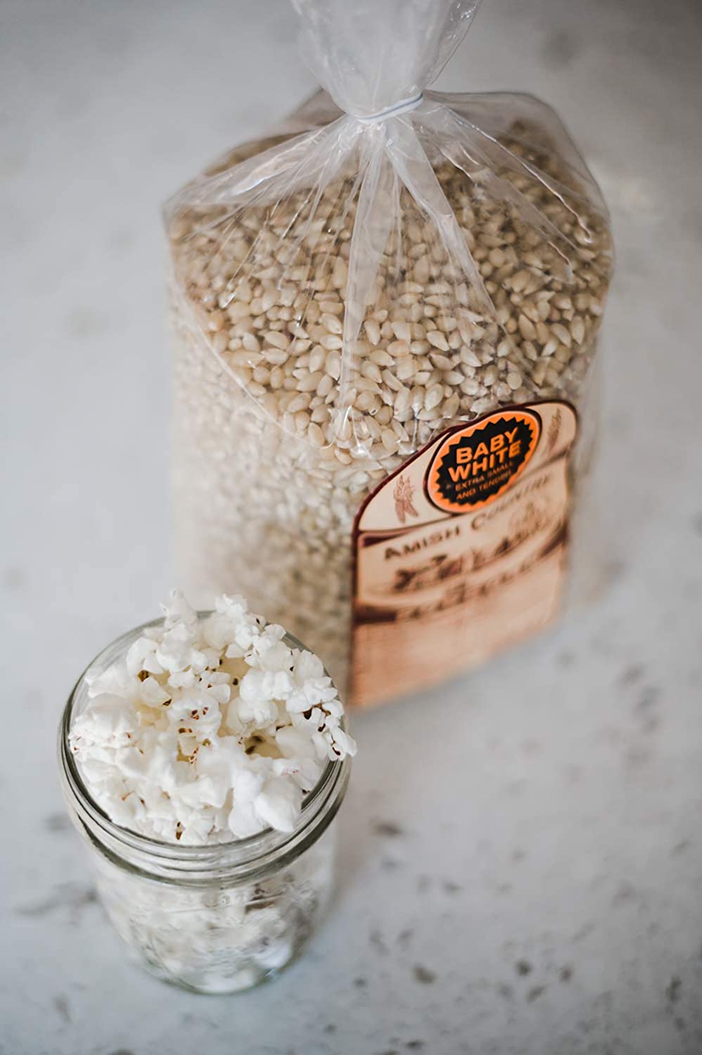 Amish Country Popcorn. Baby White. 6 Lb Bag