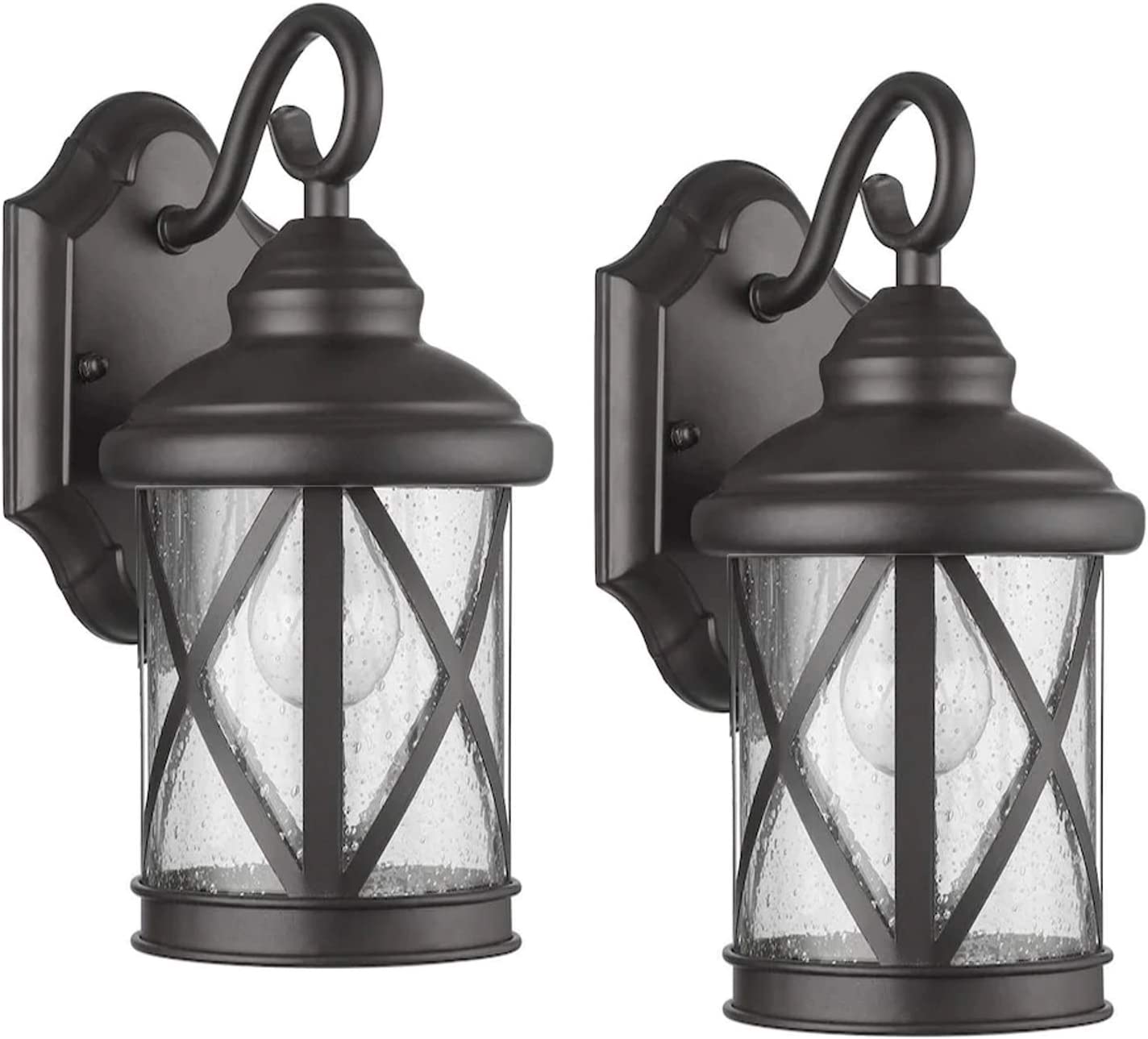 allen + roth  Castine 2-Pack 1-Light 10-in Bronze Outdoor Wall Light