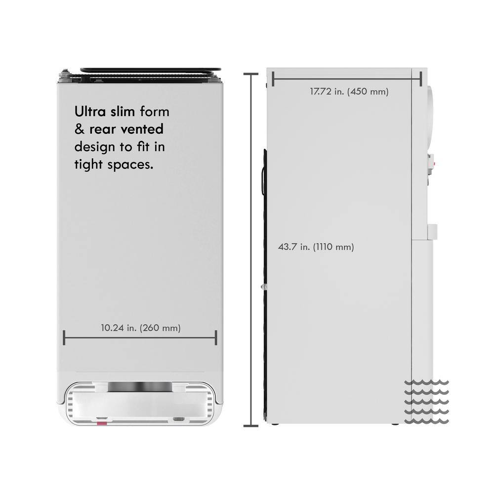 DRINKPOD DPWPA600FSW Bottleless Series 6 Hot and Cold Filtration Water Cooler Dispenser in White with 3 Filters and Installation Kit