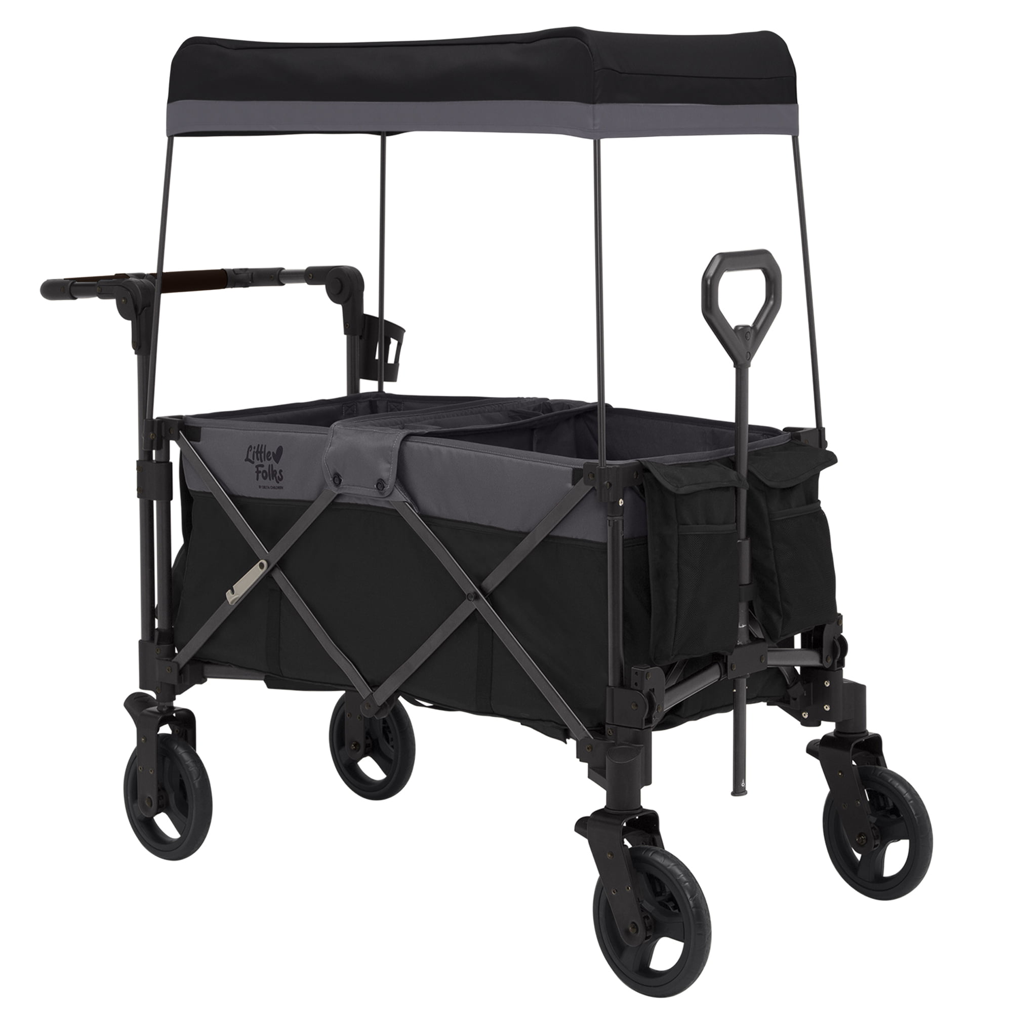 Little Folks by Delta Children City Wagon Cruiser Stroller. Black
