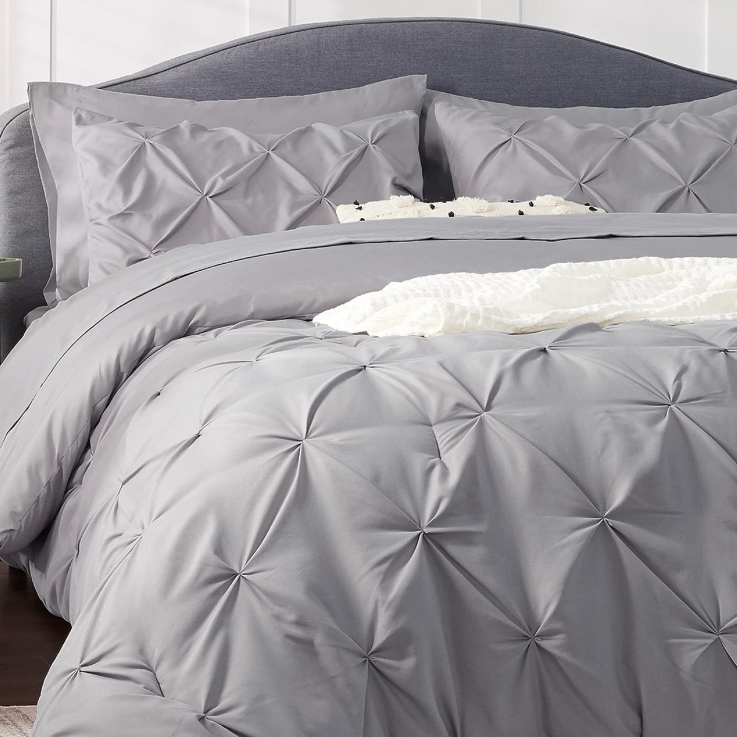 Bedsure Full Size Comforter Sets - Bedding Sets Full 7 Pieces. Bed in a Bag Grey Bed Sets with Comforter. Sheets. Pillowcases & Shams. Adult & Kids Bedding
