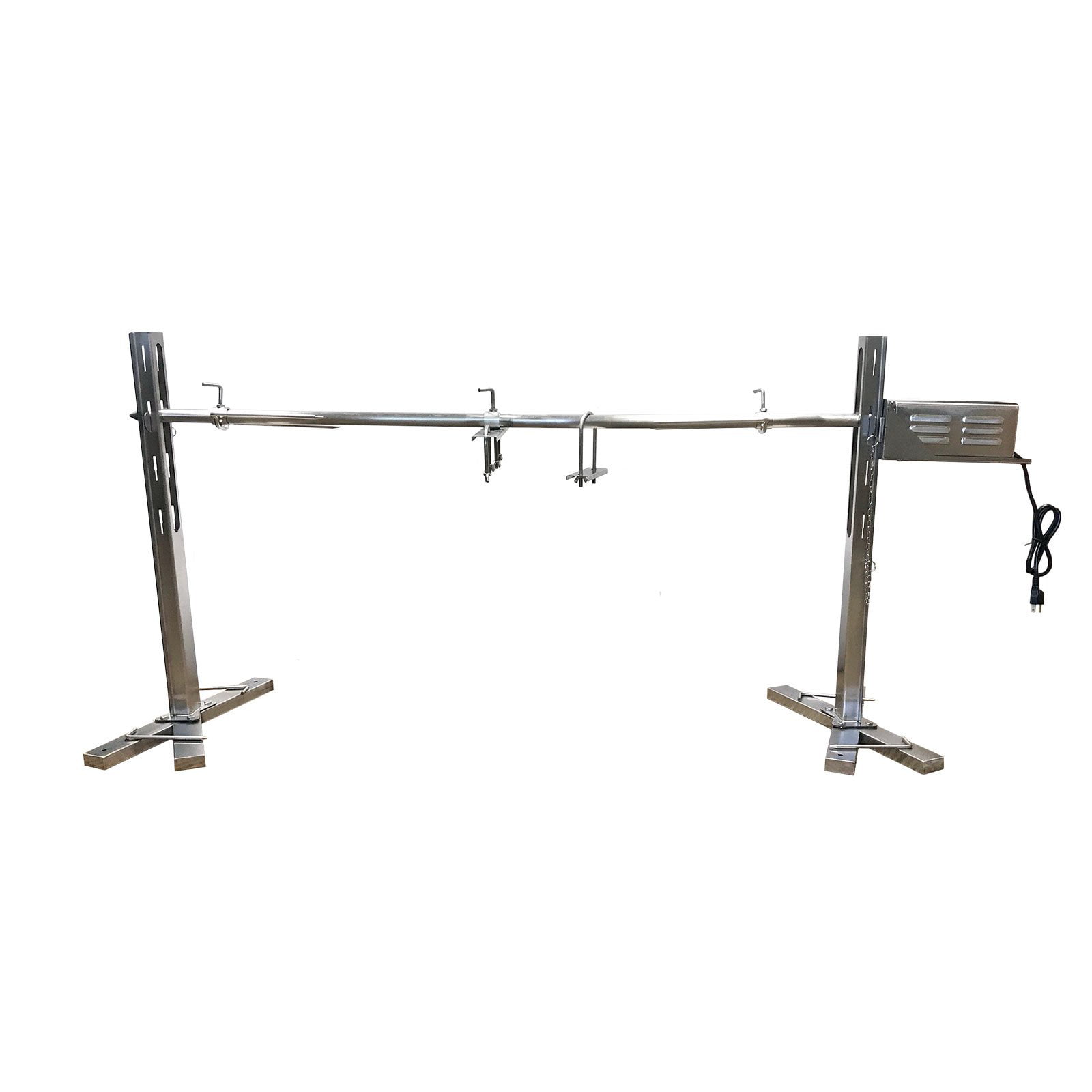 Rotisserie Grill Stainless Steel Outdoor Campfire Cooking Tripod Roaster With 30 Watt Motor (CB-PIGR-TKIT60)