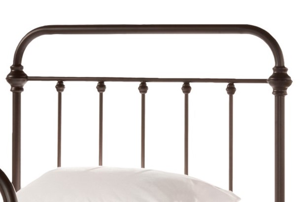 Weston Home Nottingham Spindle Metal Twin Headboard. Antique Dark Bronze