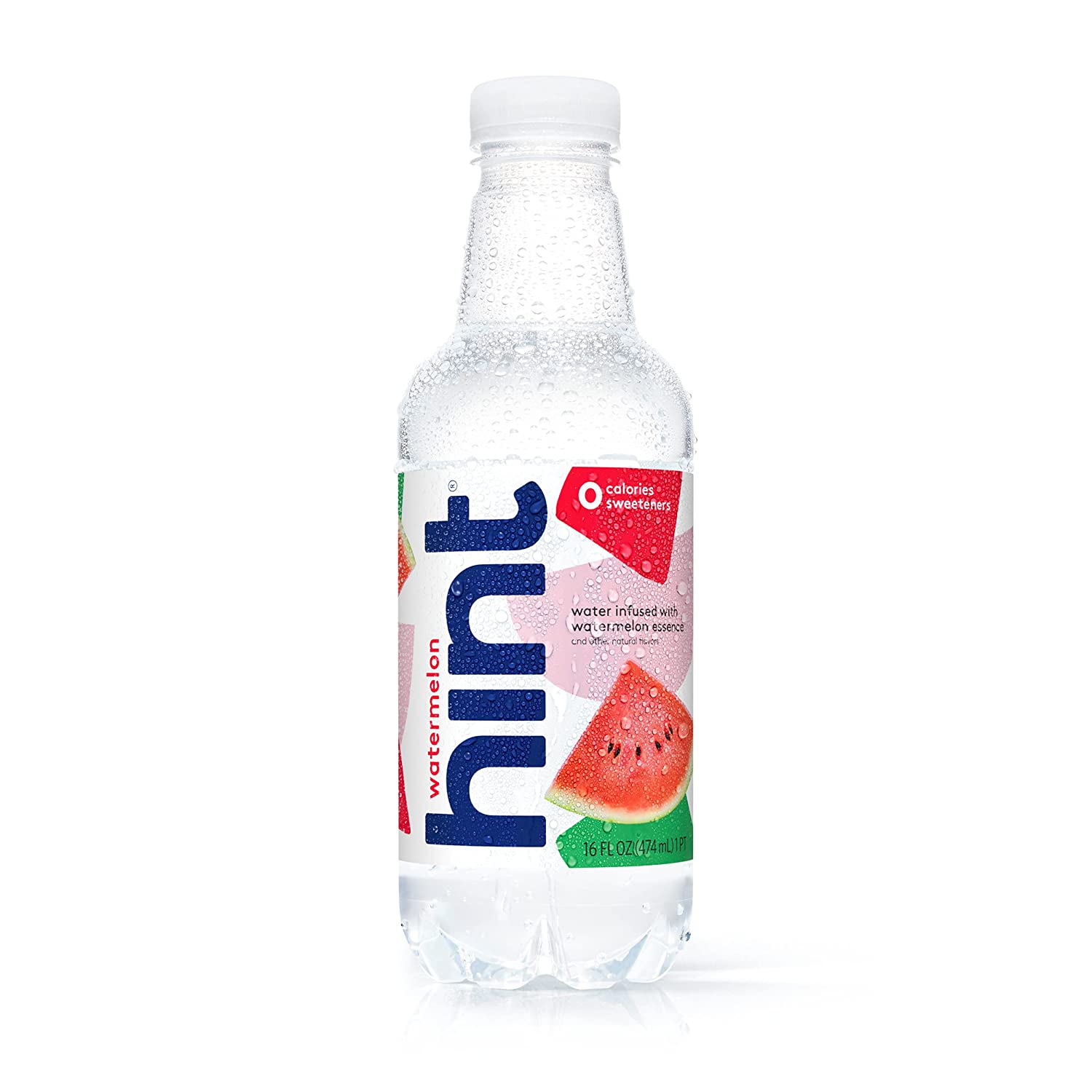 Hint Water Watermelon (Pack of 12) 16 Ounce Bottles Pure Water Infused with Watermelon. Zero Sugar. Zero Calories. Zero Sweeteners. Zero Preservatives. Zero Artificial Flavors