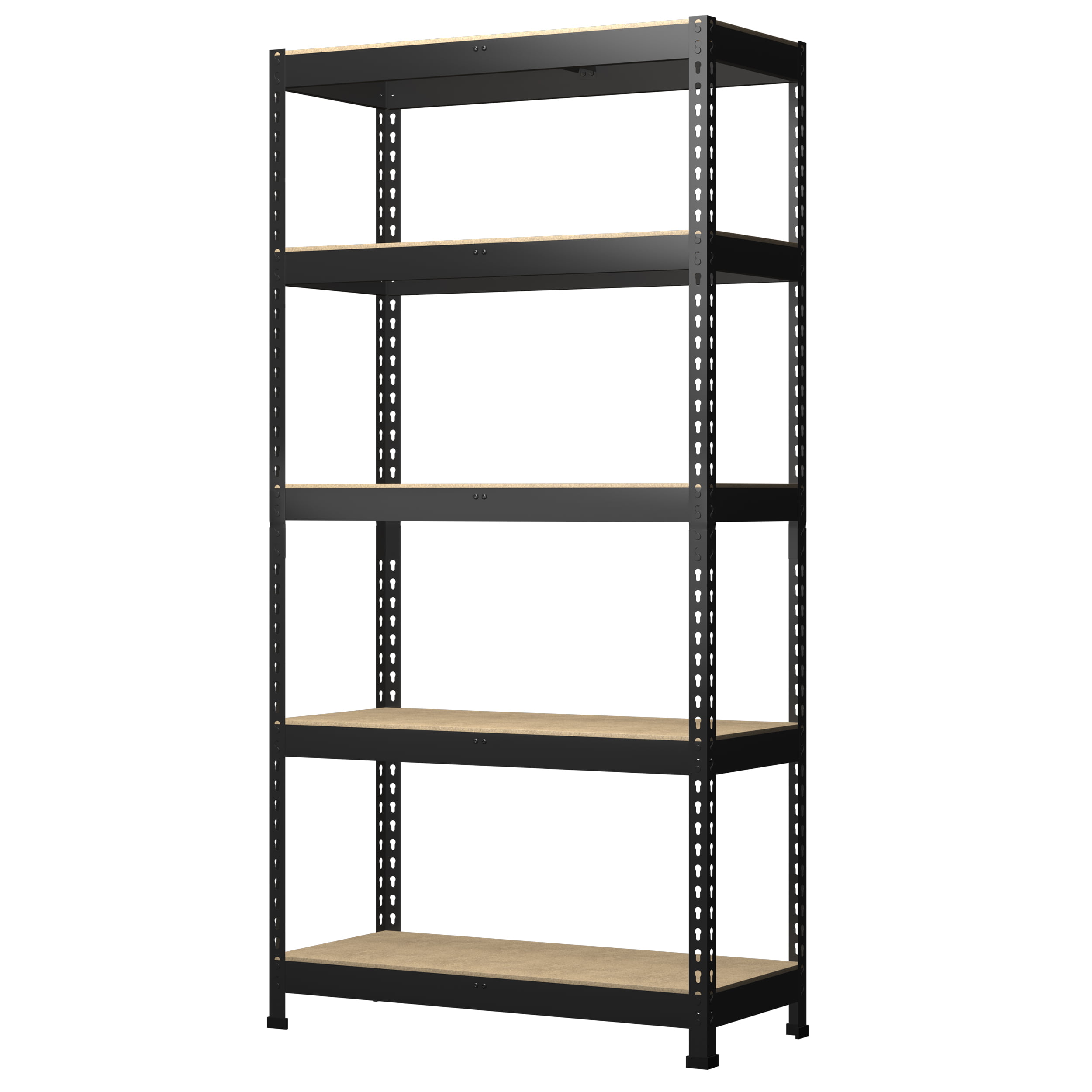 Prilinex 5-Shelf Boltless & Adjustable Steel Storage Shelf for Garage Warehouse.35.5″ x 16″ x 71″.Black