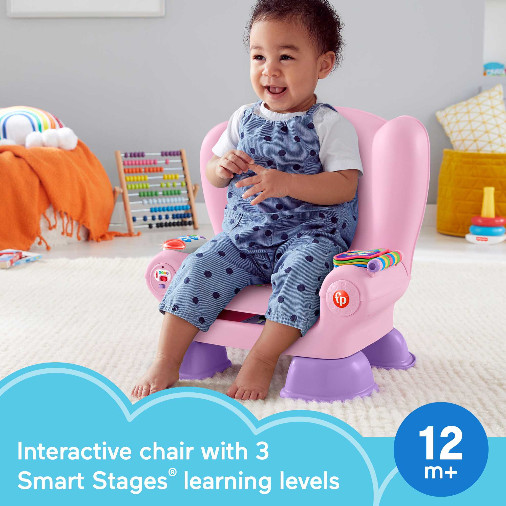 Fisher-Price Laugh and Learn Smart Stages Chair. Pink