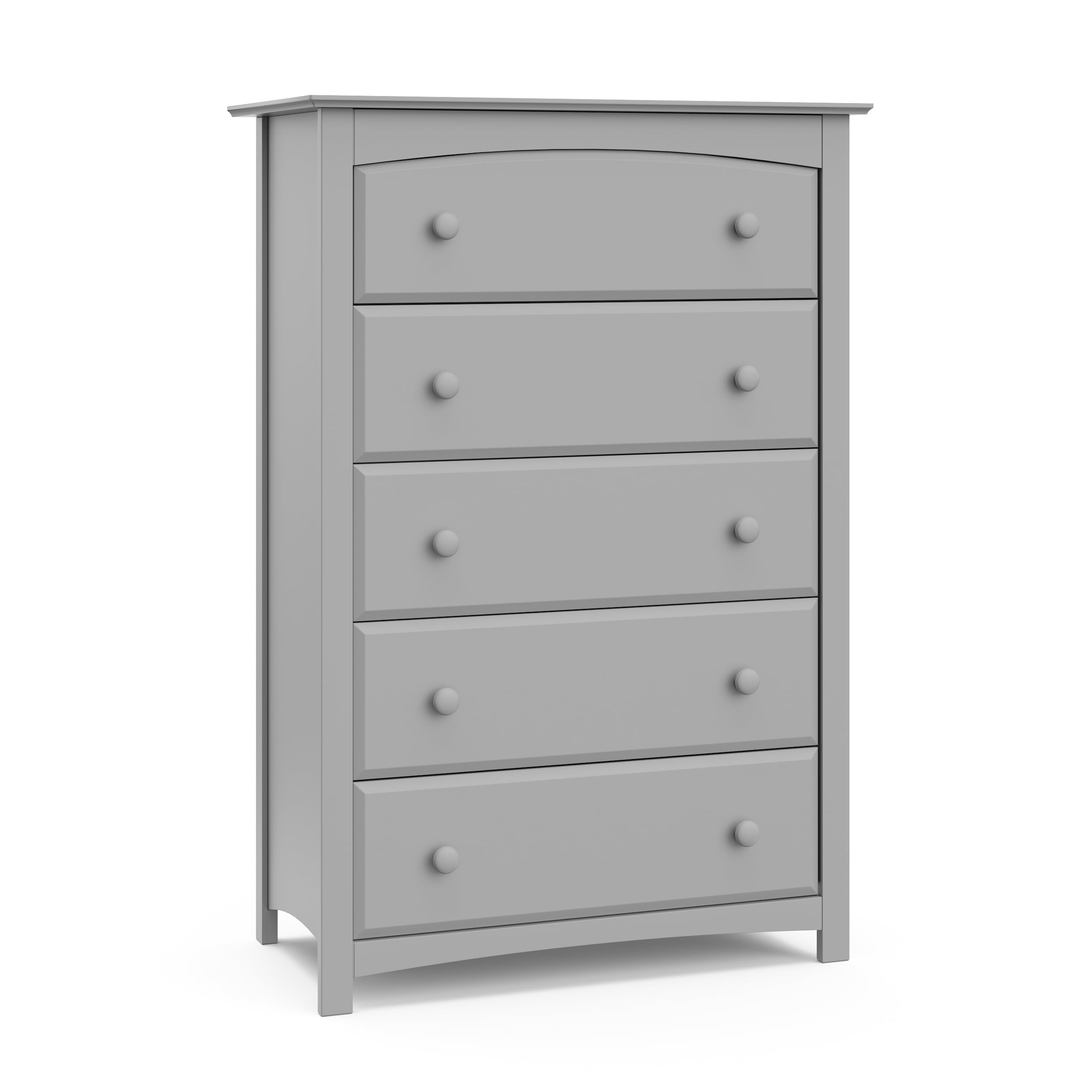 Storkcraft Kenton 5 Drawer Modern Vertical Dresser Pebble Gray