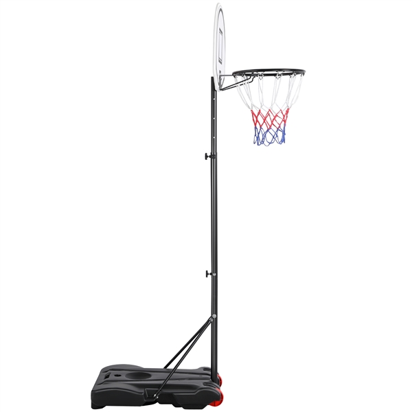 Easyfashion Youth Adjustable Basketball Hoop System Outdoor Black