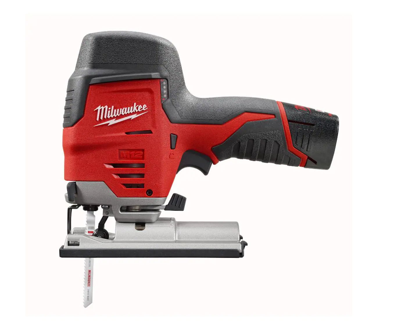 Milwaukee 2445-20-2530-20-48-59-2420 M12 12V Lithium-Ion Cordless Jig Saw and 5-3/8 in. Circular Saw Combo Kit W/ (1) 2.0Ah Battery and Charger