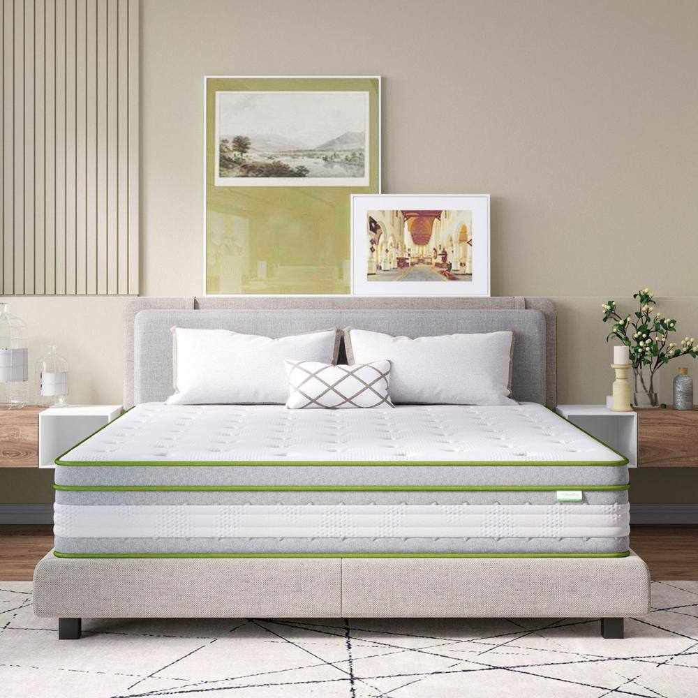 Novilla  12 in. Medium Gel Foam and Innerspring Mattress. Tight Top California King Size Mattresses