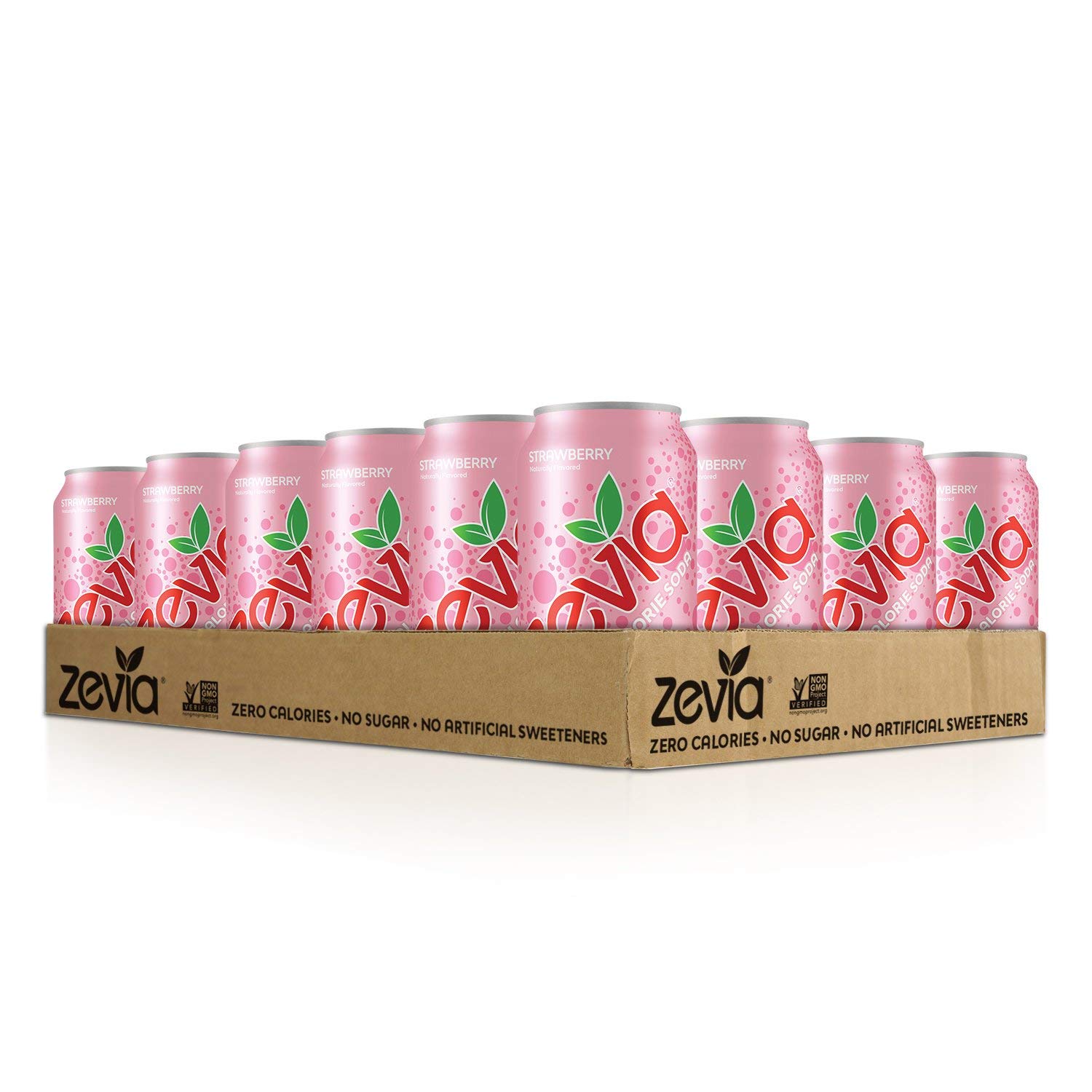 Zevia Zero Calorie Soda. Strawberry. 12 Ounce Cans (Pack of 24)